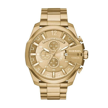 Diesel Mega Chief Gold Round Stainless Steel Men's Watch | DZ4360 | Time Watch Specialists
